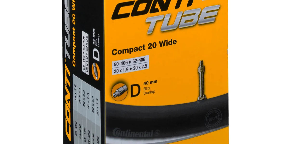 CONTINENTAL 20" SISÄRENGAS – kaikki leveydet ja venttiilityypit