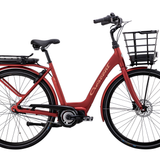 CRESCENT ELSA 28" 7-V ORANSSINPUNAINEN – upea kaupunkisähköpyörä