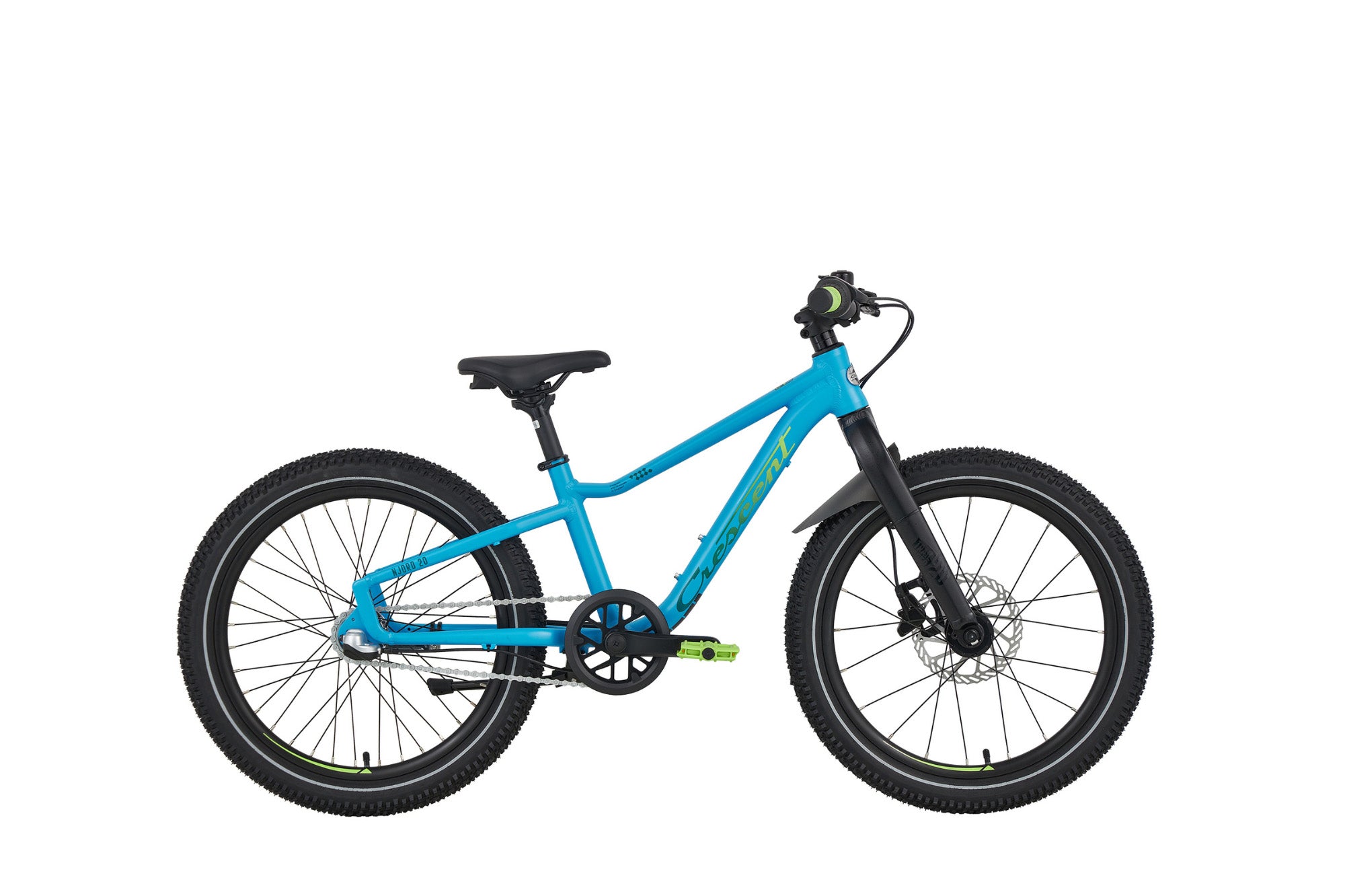 Sininen lasten 20" maastopyörä. Shimano NExus 3-napavaihteisto, jalkajarru ja nestelevyjarru edessä. Jäykkä etuhaarukka.