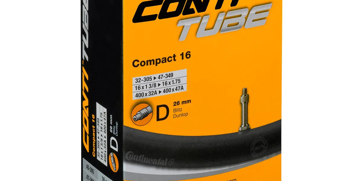 CONTINENTAL 16" SISÄRENGAS – kaikki leveydet ja venttiilityypit