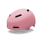 Vaalean pinkki lasten bmx-tyylinen pyöräilykypärä. Turvallinen mips-kypärä. Kuvattu etuviistosta.
