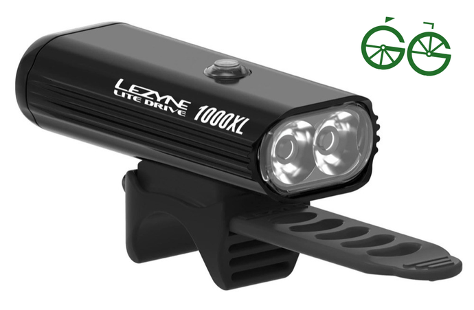 LEZYNE LITE DRIVE 1000XL – usb-ladattava supertehokas led-etuvalaisin kaukosäätimellä