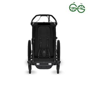 THULE CHARIOT SPORT 2 SINGLE + JUOKSUSETTI (DEMO) – yhden lapsen pyörä-/juoksu-/hiihtokärry