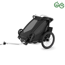 Lataa kuva galleriaan, THULE CHARIOT SPORT 2 SINGLE + JUOKSUSETTI (DEMO) – yhden lapsen pyörä-/juoksu-/hiihtokärry