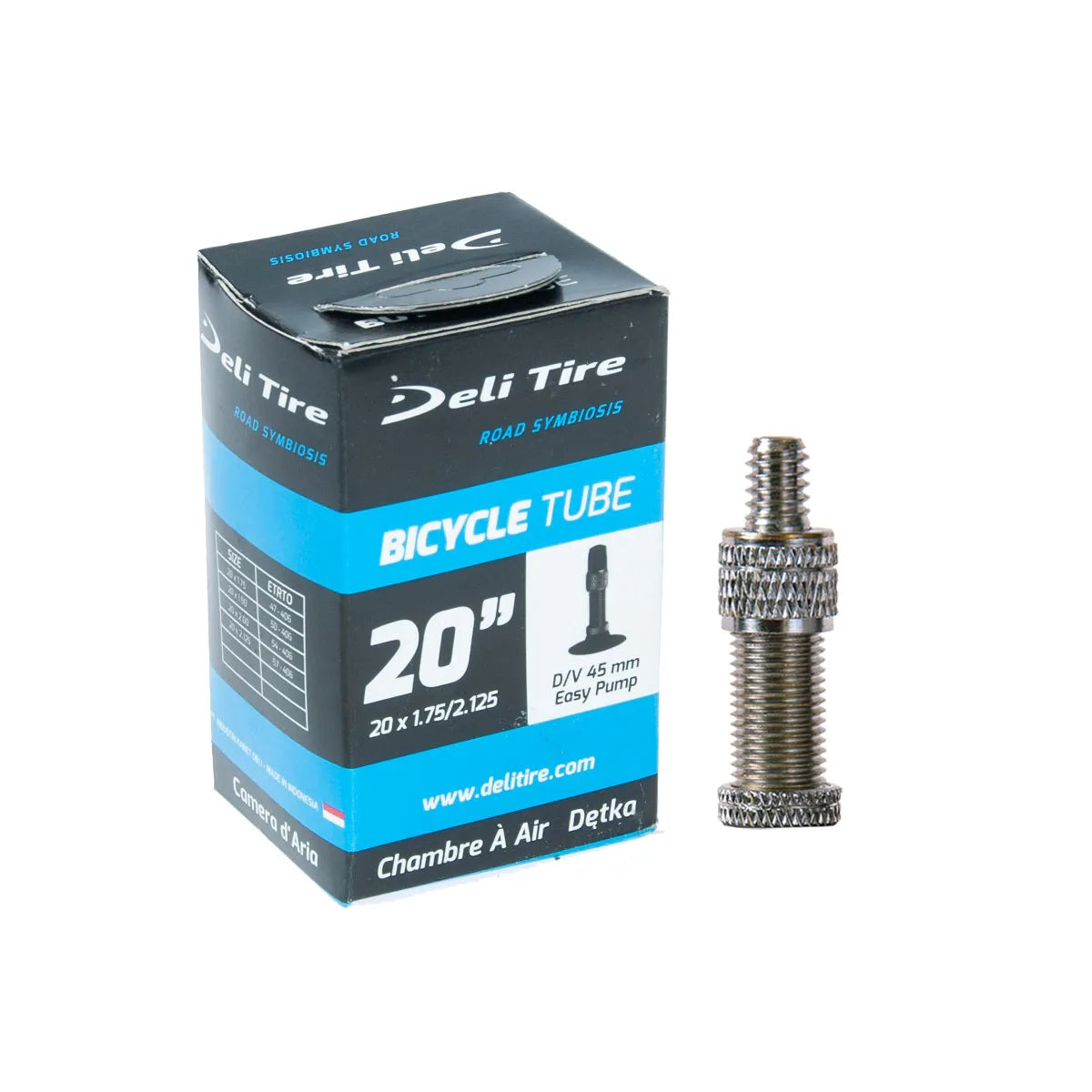 20" DELI SISÄRENGAS 47/57-406 – eri venttiilityyppejä