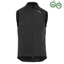 Lataa kuva galleriaan, GIRO CHRONO EXPERT WIND VEST BLACK – tuulenkestävä pyöräilyliivi vetoketjulla