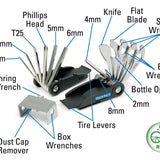PARKTOOL MTB-7 RESCUE TOOL – 22-osainen työkalusetti pro-käyttöön